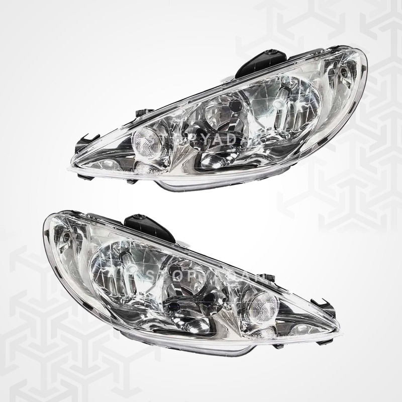چراغ جلو پژو 206 جمع ساز موتور دار (جفتی) 
